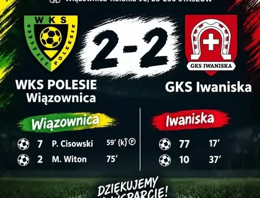 WKS Polesie Wiązownica remisuje 2-2 po emocjonującej drugiej połowie