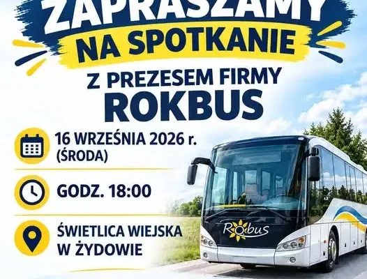 Spotkanie z prezesem Rokbusu w Żydowie – porozmawiajmy o komunikacji gminnej