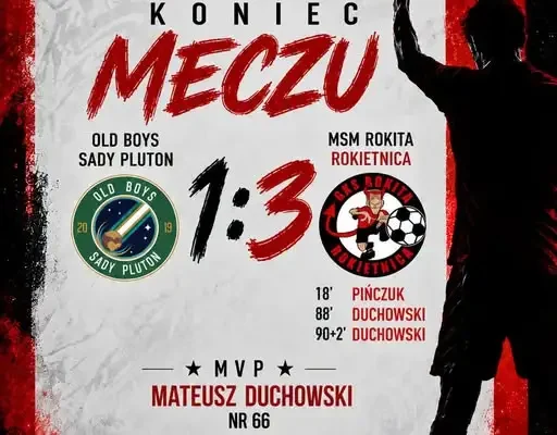 Rokietnica: trzy punkty po meczu walki. Duchowski z dublem z ławki