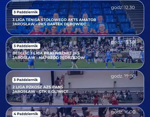 Sportowy weekend w Jarosławiu: mecze tenisa, piłki nożnej, koszykówki i piłki ręcznej