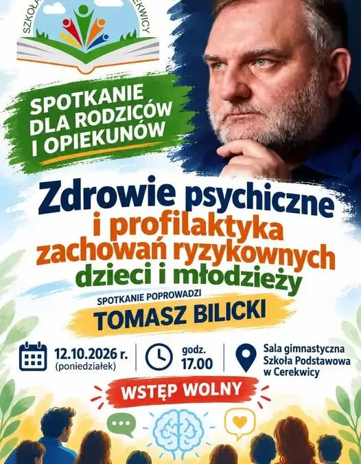 Spotkanie o zdrowiu psychicznym dzieci i młodzieży w Cerekwicy