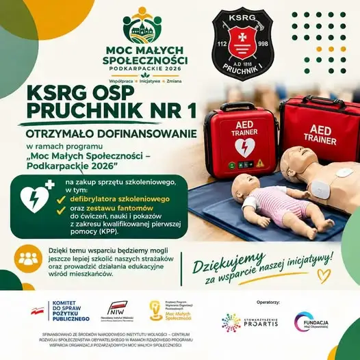 OSP Pruchnik Nr 1 z dofinansowaniem na sprzęt szkoleniowy KPP