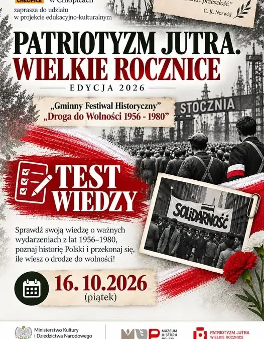 Gminny Festiwal Historyczny w Chłopicach – Test Wiedzy o drodze do wolności 1956–1980