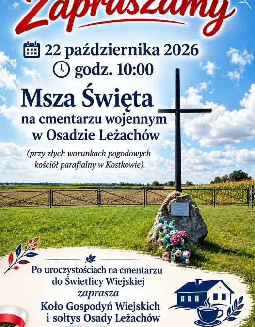 Msza na cmentarzu wojennym w Osadzie Leżachów – 22 października