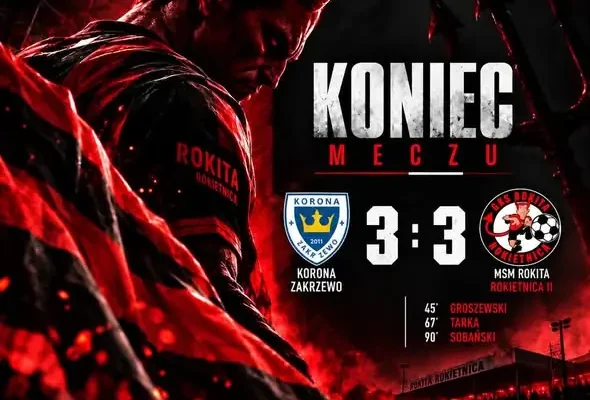 Rokita I remisuje z LKS Baborówko, Rokita II z Koroną Zakrzewo