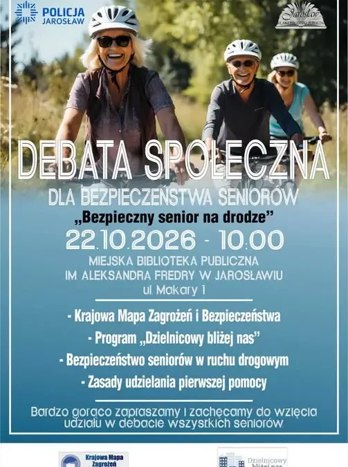 Debata „Bezpieczny senior na drodze” w Jarosławiu – 22 października