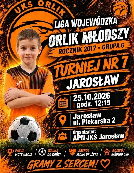 UKS Orlik Wiązownica zagra w Jarosławiu w 7. turnieju ligi orlików młodszych