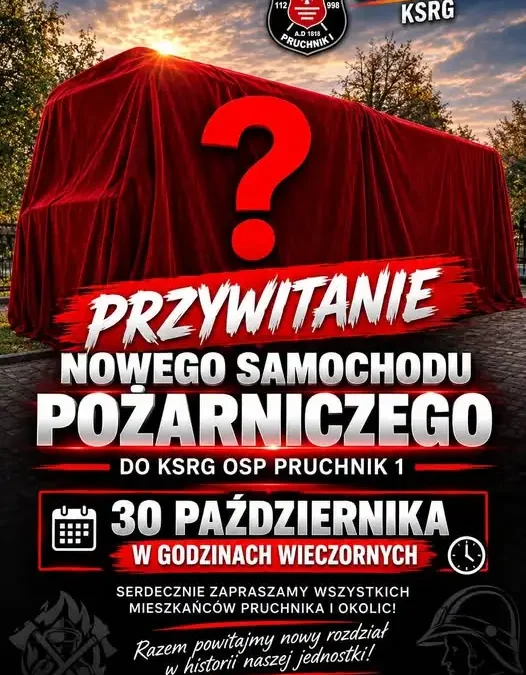 Nowy ciężki wóz bojowy dla OSP Pruchnik 1 – powitanie już 30 października