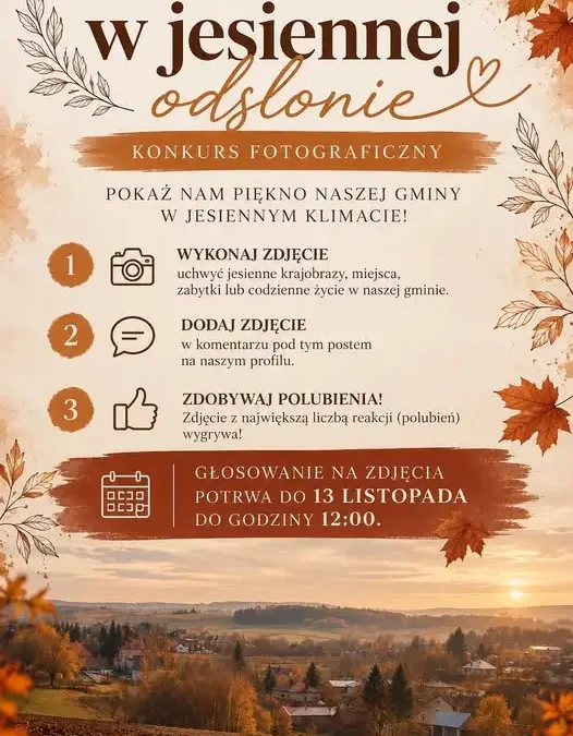 Konkurs fotograficzny „Gmina Chłopice w jesiennej odsłonie” – pokaż piękno swojej okolicy